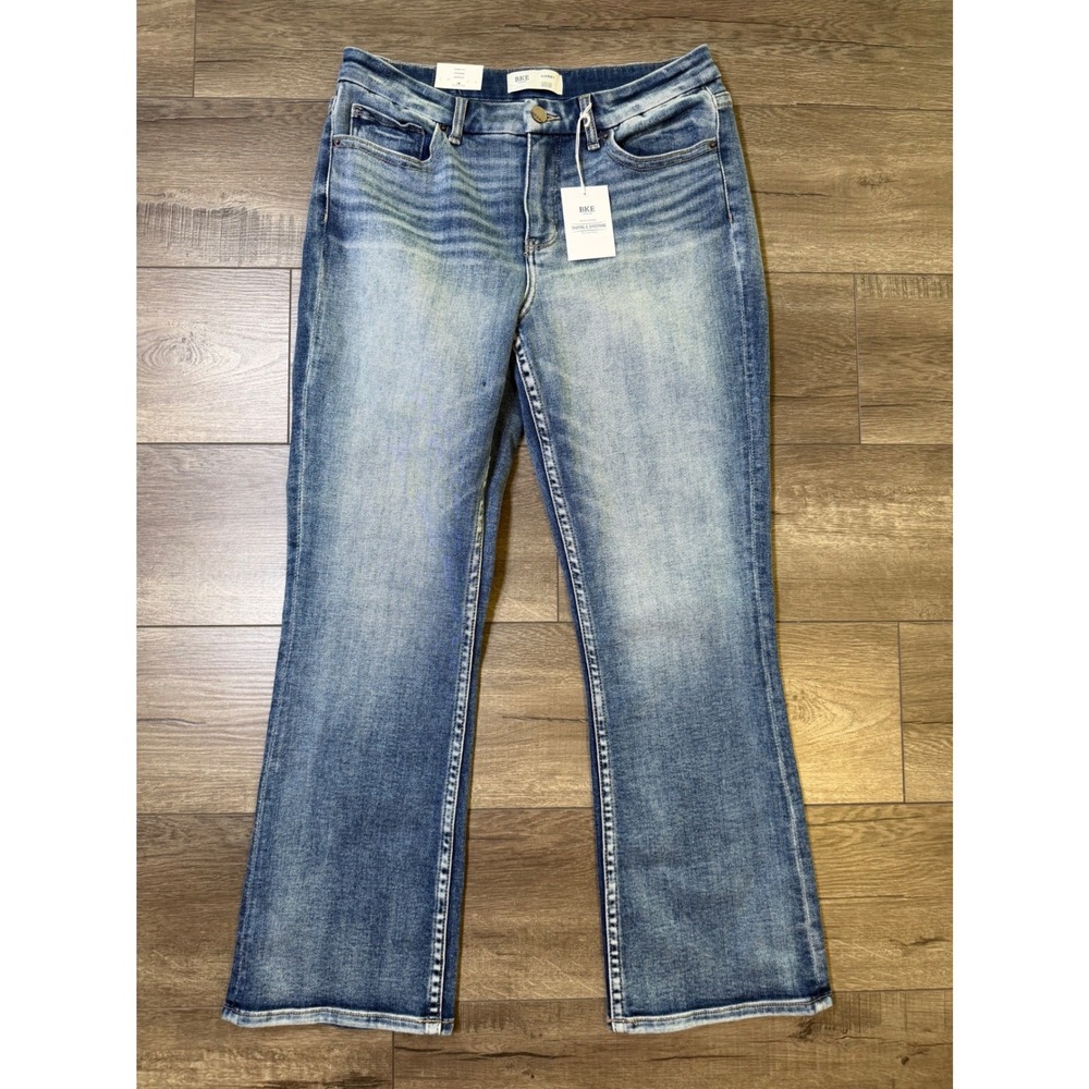 BKE Gabby Curvy Fit High Rise Bootcut Jeans Blue Denim 28x29.5 NEW
